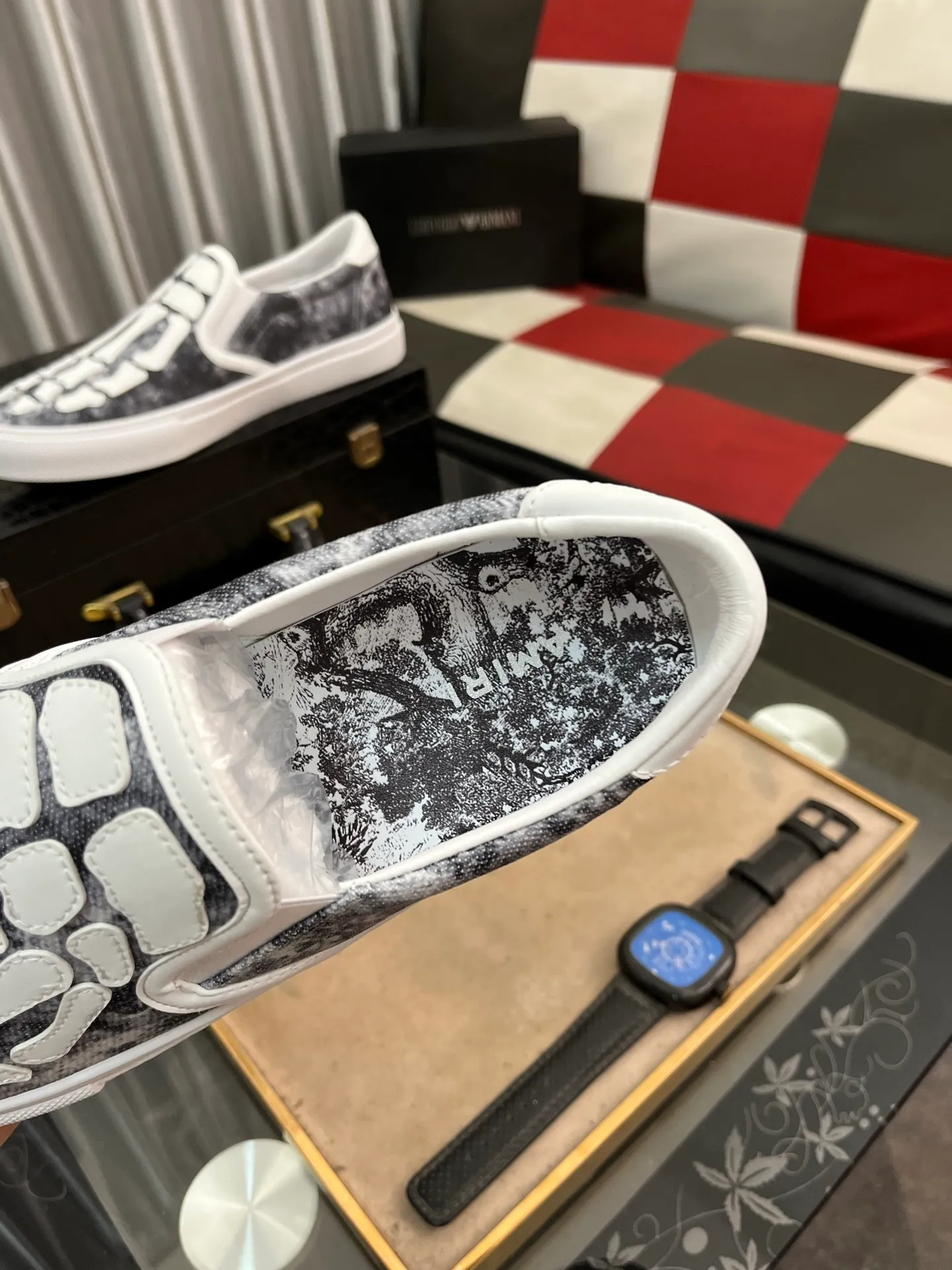 Men's men's shoes 💰420⌚️⌚️miri star shoes bone moral training shoes casual shoes amiri 2025 spring and summer star shoes bone moral training shoes micro-shaped body, the bone weaving pattern made of multi-layer genuine leather is more three-dimensional, slightly thicker and rich, and all elements are just right! The details are just right. Size: 38 to 444️⃣Colors available
